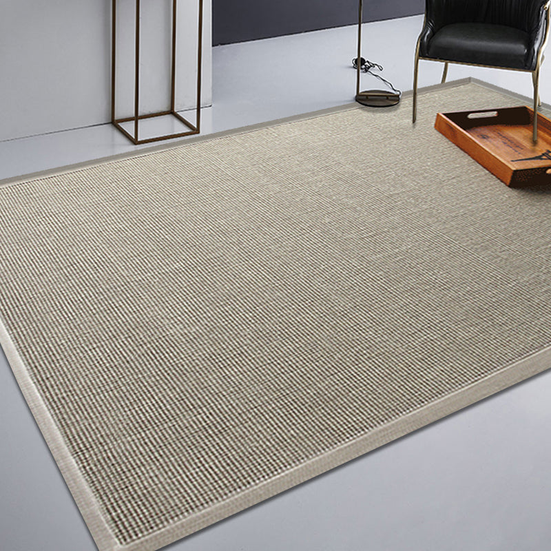 Casual Plain Rug Beige Rural Rug Jute Pet Friendly Washable Non-Slip Area Rug for Decoration - Clearhalo - 'Area Rug' - 'Rug' - 1812402