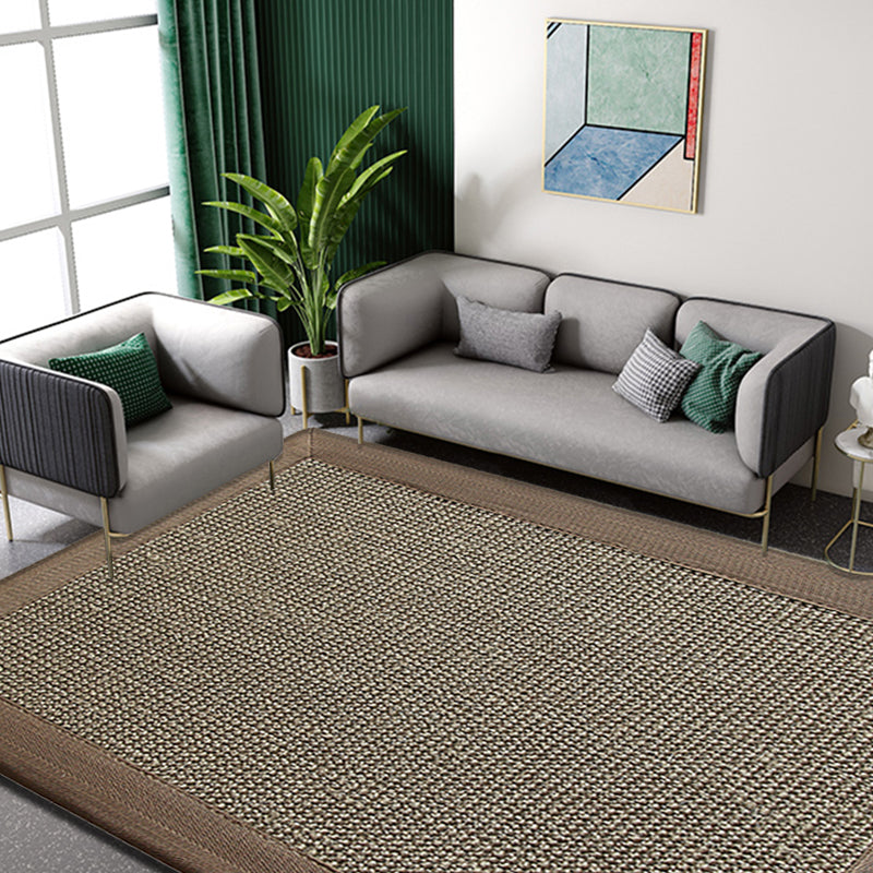 Countryside Plain Rug Brown Jute Rug Non-Slip Pet Friendly Washable Are Rug for Study - view 4