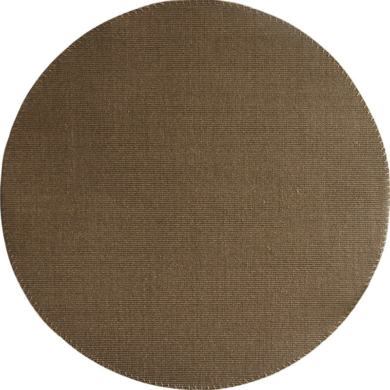 Brown Living Room Rug Rustic Solid Color Rug Sisal Washable Anti-Slip Backing Pet Friendly Carpet - Clearhalo - 'Area Rug' - 'Rug' - 1812433