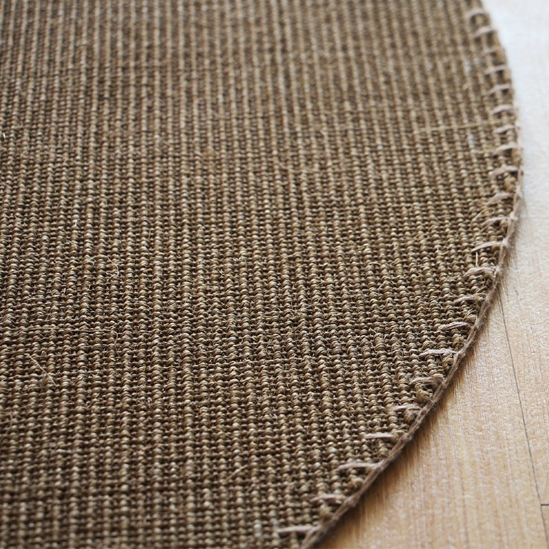 Brown Living Room Rug Rustic Solid Color Rug Sisal Washable Anti-Slip Backing Pet Friendly Carpet - Clearhalo - 'Area Rug' - 'Rug' - 1812436