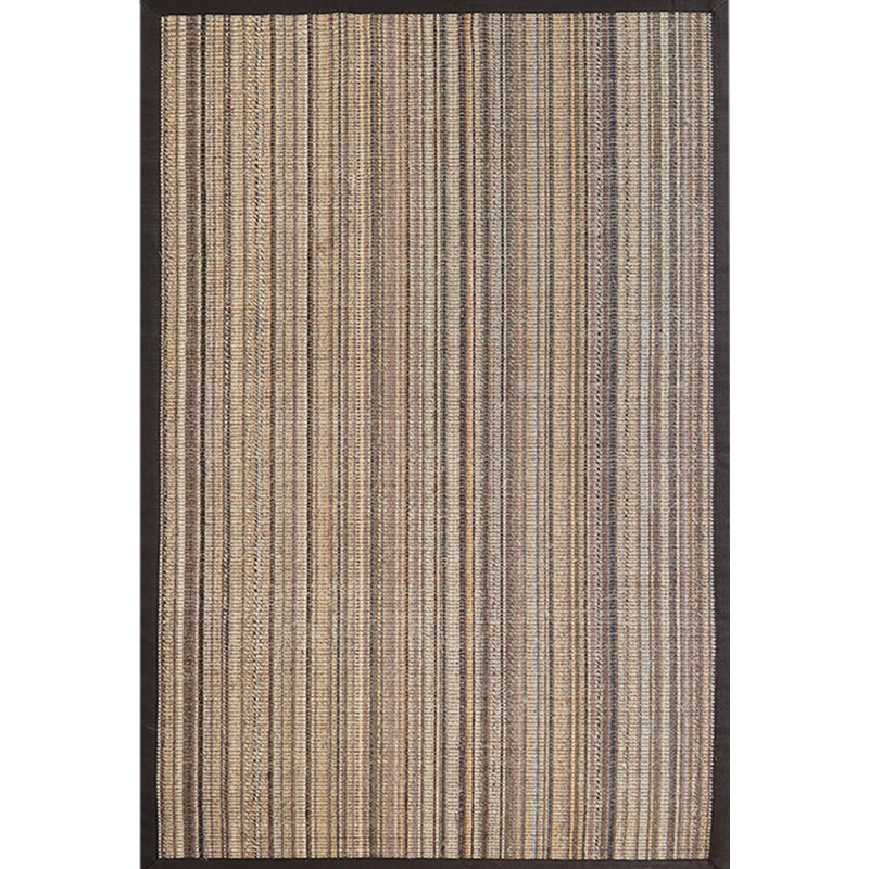 Brown Striped Pattern Rug Sisal Rural Rug Pet Friendly Washable Non-Slip Area Rug for Bedroom - Clearhalo - 'Area Rug' - 'Rug' - 1812452