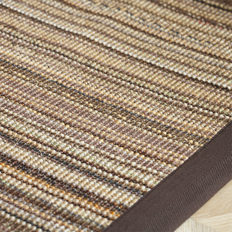 Brown Striped Pattern Rug Sisal Rural Rug Pet Friendly Washable Non-Slip Area Rug for Bedroom - Clearhalo - 'Area Rug' - 'Rug' - 1812455