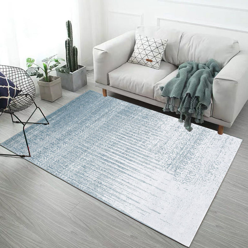 Multicolor Abstract Rug Polyester Industrial Rug Pet Friendly Washable Non-Slip Area Rug for Living Room - Blue - Clearhalo - 'Area Rug' - 'Rug' - 1812588