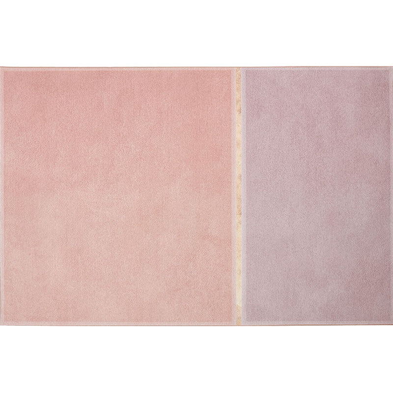 Pink Living Room Rug Modernist Colorblock Rug Chenille Washable Anti-Slip Backing Pet Friendly Carpet - Clearhalo - 'Area Rug' - 'Rug' - 1812603