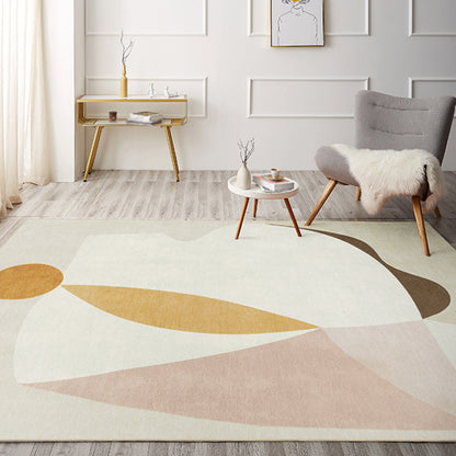 Multicolor Drawing Room Rug Contemporary Colorblock Rug Chenille Anti-Slip Backing Pet Friendly Area Carpet - Beige - Clearhalo - 'Area Rug' - 'Rug' - 1812631