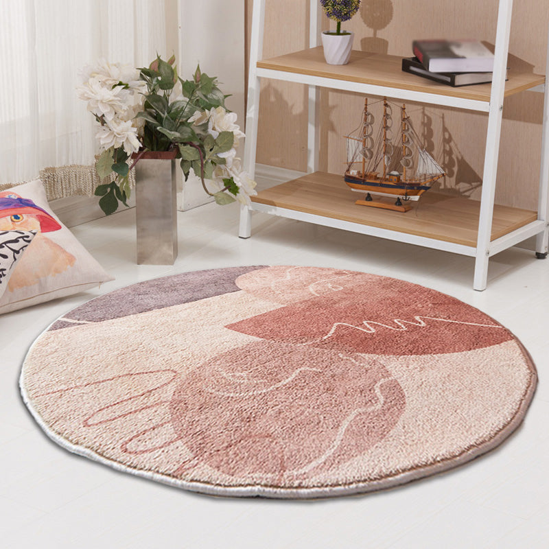 Pink Parlour Area Rug Modernist Colorblock Indoor Rug Polyester Washable Pet Friendly Carpet - Clearhalo - 'Area Rug' - 'Rug' - 1812663