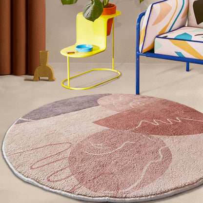 Pink Parlour Area Rug Modernist Colorblock Indoor Rug Polyester Washable Pet Friendly Carpet - Clearhalo - 'Area Rug' - 'Rug' - 1812664