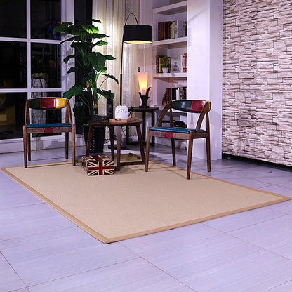 Brown Solid Color Rug Sisal Rural Rug Pet Friendly Washable Non-Slip Area Rug for Bedroom - Clearhalo - 'Area Rug' - 'Rug' - 1813097