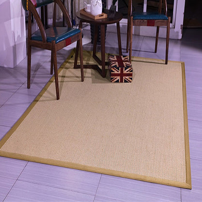 Brown Solid Color Rug Sisal Rural Rug Pet Friendly Washable Non-Slip Area Rug for Bedroom - Clearhalo - 'Area Rug' - 'Rug' - 1813099