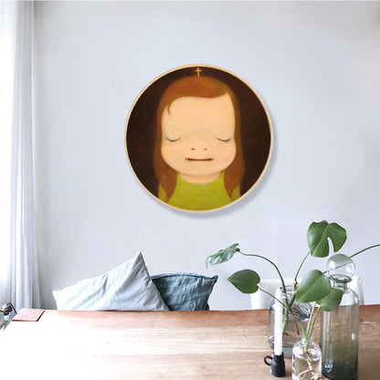 Soft Color Cartoon Kids Painting Figure Modern Art Textured Canvas for House Interior Clearhalo 'Arts' 'Canvas Art' 1858230