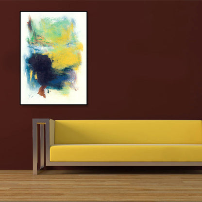 Textured Paintings Abstract Canvas Art Nouveau Wall Decor for Living Room, Optional Sizes Yellow Clearhalo 'Arts' 'Canvas Art' 1858271