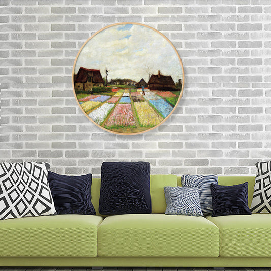 Paintings Farmfield Scenery Art Print Impressionism Canvas Wall Decor in Soft Color for Room