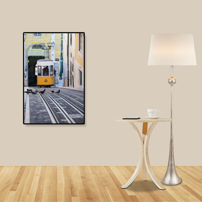 Nostalgic Photograph Urban Railway Canvas Boys Bedroom Transportation Wall Art Print