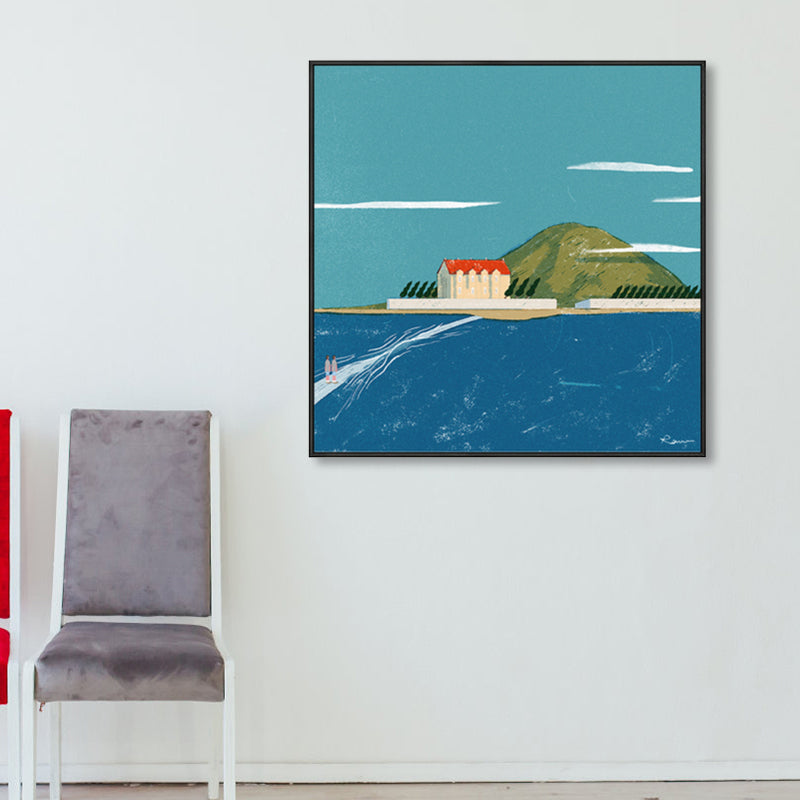 Pastel Painting Lodge Wall Art Nature Scenery Modern Textured Canvas for Bedroom - view 11