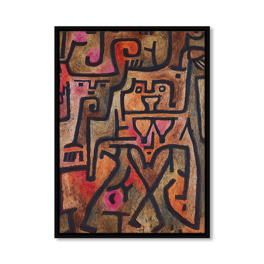 Brown Abstract Pattern Wrapped Canvas Textured Pop Art Stylish Living Room Wall Decor - Clearhalo - 'Arts' - 'Canvas Art' - 1862402