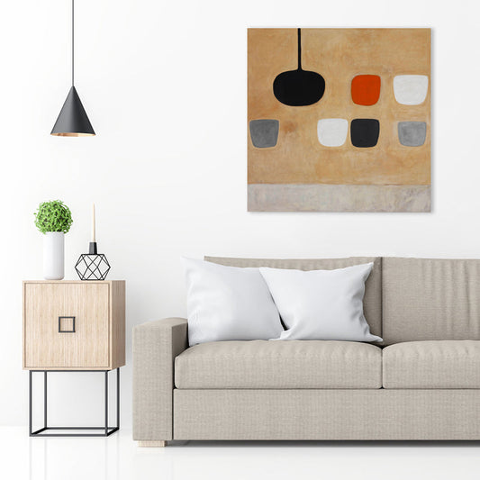 Light Color Abstract Canvas Textured Wall Art Print for Guest Room, Multiple Size Options - Clearhalo - 'Arts' - 'Canvas Art' - 1862531