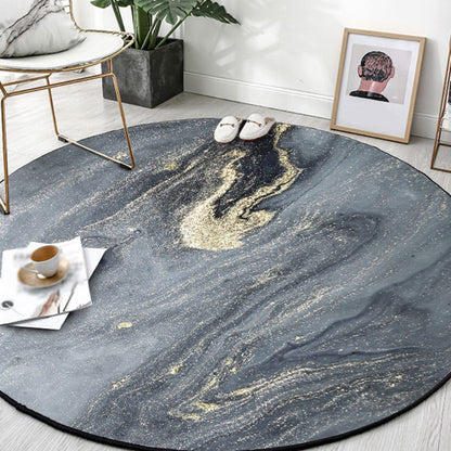 Grey Abstract Area Rug Polyester Modernism Rug Washable Anti-Slip Backing Rug for Decoration