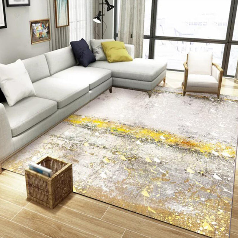 Stylish Gold Modern Rug Synthetics Abstract Carpet Anti-Slip Pet Friendly Washable Rug for Parlor Gold Clearhalo 'Area Rug' 'Rug' 1869053