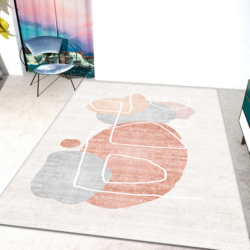 Novelty Home Rug Multi Color Abstract Carpet Polyester Washable Non-Slip Pet Friendly Rug - view 4