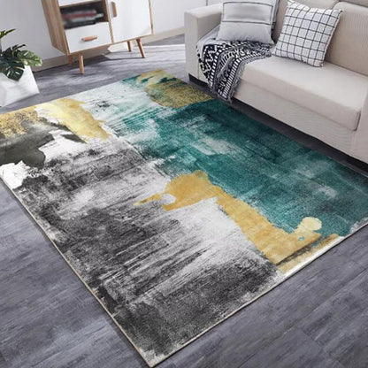 Multi Color Industrial Rug Polyester Abstract Pattern Rug Pet Friendly Non-Slip Area Rug for Parlour - Clearhalo - 'Area Rug' - 'Rug' - 1870007