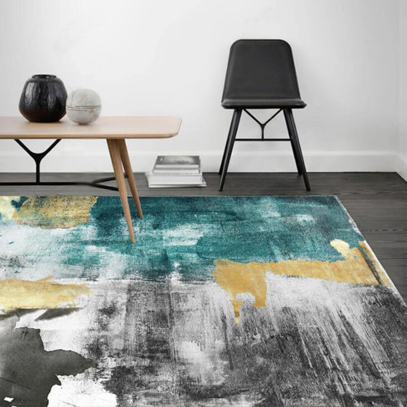 Multi Color Industrial Rug Polyester Abstract Pattern Rug Pet Friendly Non-Slip Area Rug for Parlour - Clearhalo - 'Area Rug' - 'Rug' - 1870008