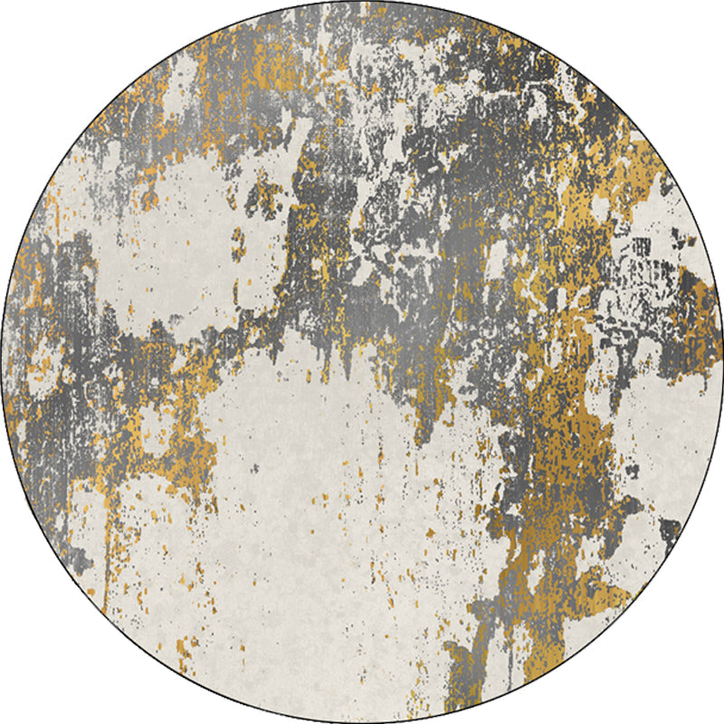 Grey Abstract Area Rug Synthetics Industrial Rug Washable Anti-Slip Backing Rug for Decoration - view 2