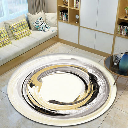 Multi Colored Novelty Rug Polyester Watercolor Pattern Rug Pet Friendly Washable Non-Slip Area Rug for Home - Yellow - Clearhalo - 'Area Rug' - 'Rug' - 1870247