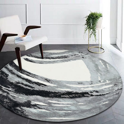 Multi Colored Novelty Rug Polyester Watercolor Pattern Rug Pet Friendly Washable Non-Slip Area Rug for Home - Dark Gray - Clearhalo - 'Area Rug' - 'Rug' - 1870257