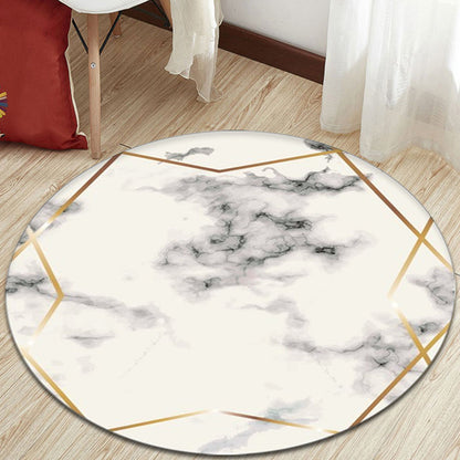 Contemporary Bedroom Rug Multicolor Abstract Carpet Synthetics Washable Non-Slip Pet Friendly Indoor Rug