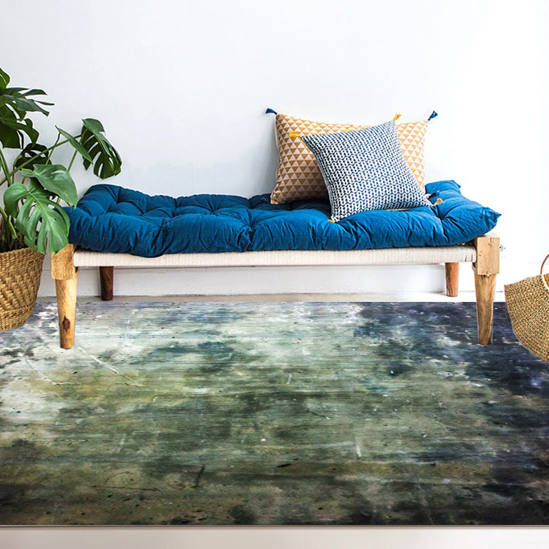 Dark Grey Industrial Rug Polyester Abstract Pattern Rug Pet Friendly Anti-Slip Washable Area Rug for Living Ro - view 4