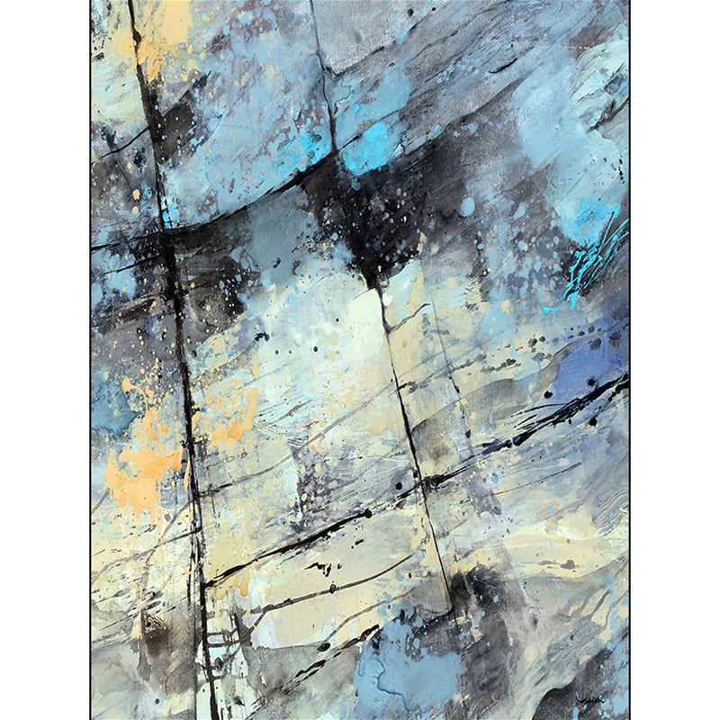 Aesthetic Abstract Watercolor Pattern Rug Blue Simplicity Rug Polyester Washable Non-Slip Pet Friendly Area Rug for Parlour - Clearhalo - 'Area Rug' - 'Rug' - 1897309