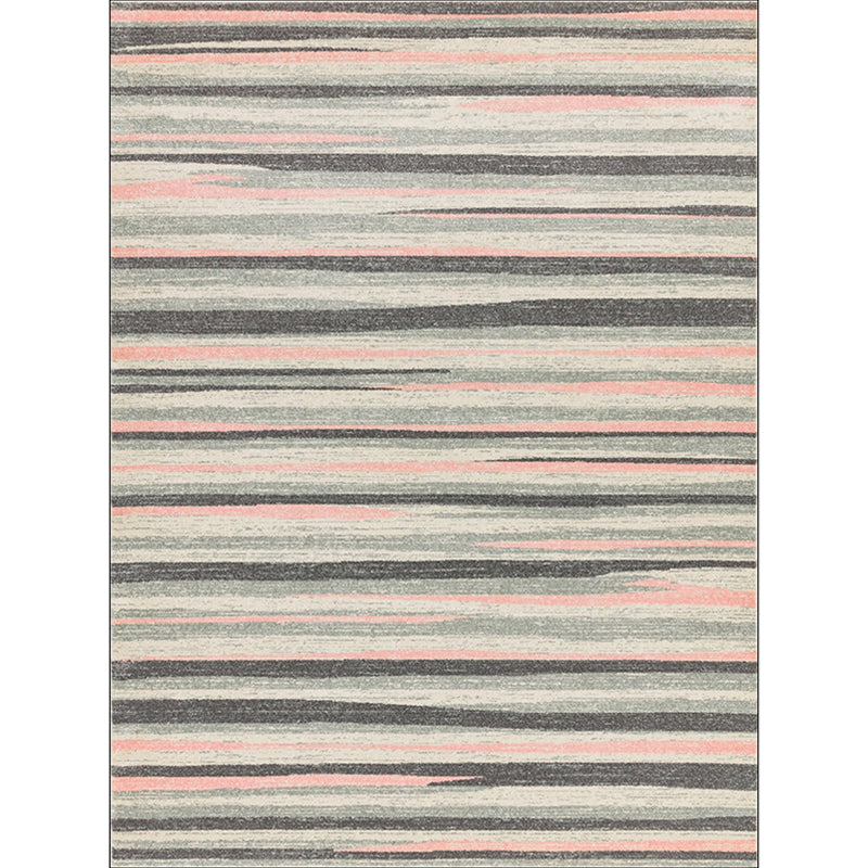 Simplicity Striped Pattern Rug Yellow and Pink Polyester Carpet Anti-Slip Pet Friendly Washable Rug for Decoration Clearhalo 'Area Rug' 'Rug' 1897339