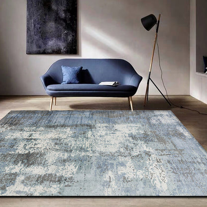 Industrial Living Room Rug Abstract Rug Polyester Washable Non-Slip Pet Friendly Area Rug