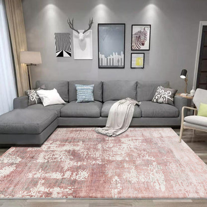 Industrial Living Room Rug Abstract Rug Polyester Washable Non-Slip Pet Friendly Area Rug