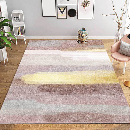 Minimalist Abstract Rug Pink Polyester Area Carpet Anti-Slip Pet Friendly Washable Rug for Decoration - Clearhalo - 'Area Rug' - 'Rug' - 1897387