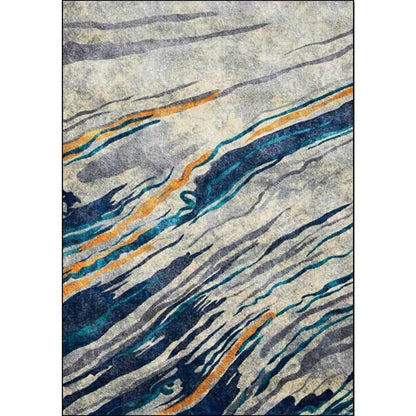 Unusual Multi-Color Industrial Rug Polyester Swirl Striped Pattern Carpet Washable Non-Slip Backing Pet Friendly Rug for Home Clearhalo 'Area Rug' 'Rug' 1897404