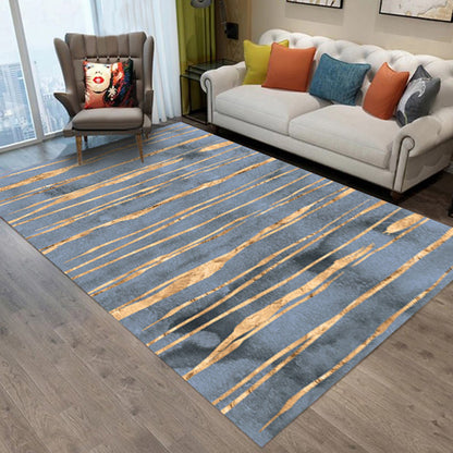 Funky Abstract Area Rug Multi Color Contemporary Rug Polyester Washable Non-Slip Pet Friendly Area Carpet for Living Room