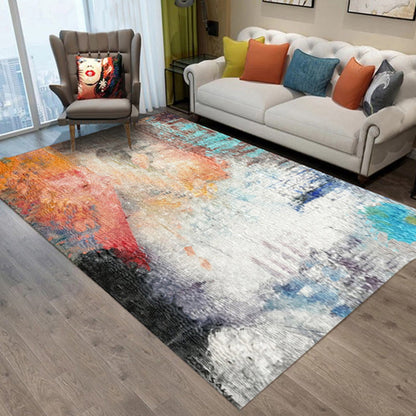 Multi-Color Sitting Room Rug Industrial Abstract Rug Polyester Machine Washable Non-Slip Backing Area Rug - Beige - Clearhalo - 'Area Rug' - 'Rug' - 1897550