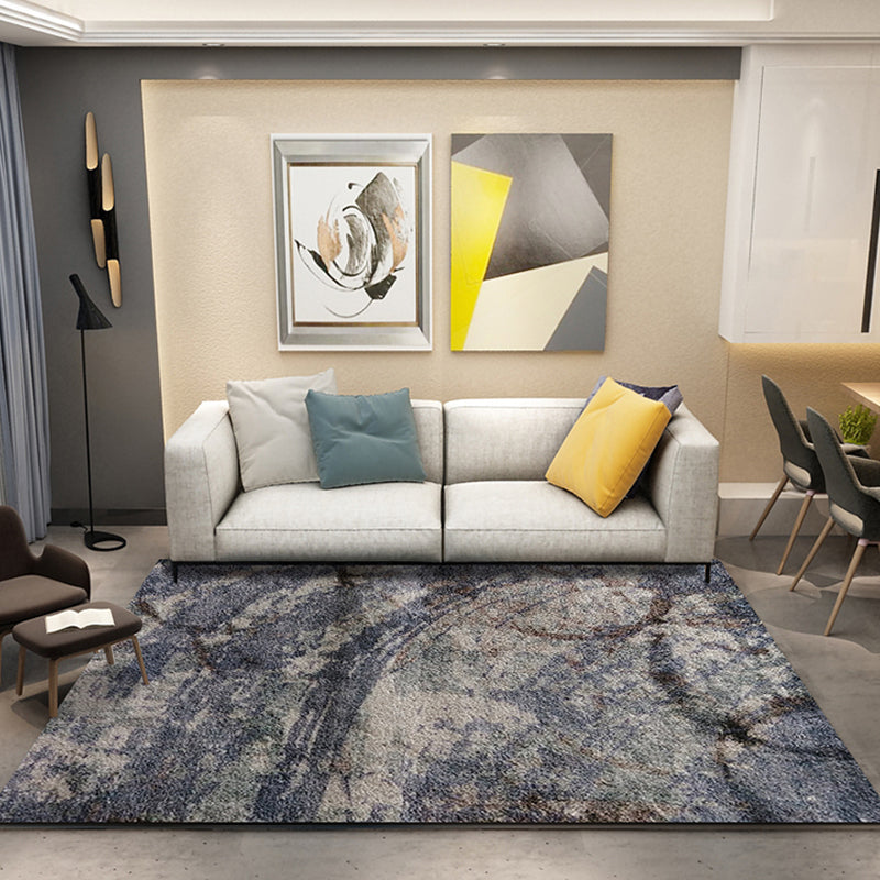 Industrial Abstractive Pattern Rug Multicolor Polyester Carpet Non-Slip Washable Pet Friendly Rug for Sitting - view 3