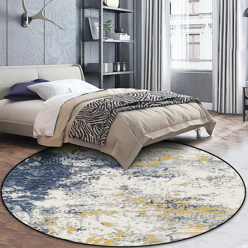 Casual Industrial Style Rug Polyester Abstract Pattern Area Carpet Non-Slip Backing Pet Friendly Area Carpet for Bedroom