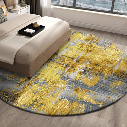 Casual Industrial Style Rug Polyester Abstract Pattern Area Carpet Non-Slip Backing Pet Friendly Area Carpet for Bedroom