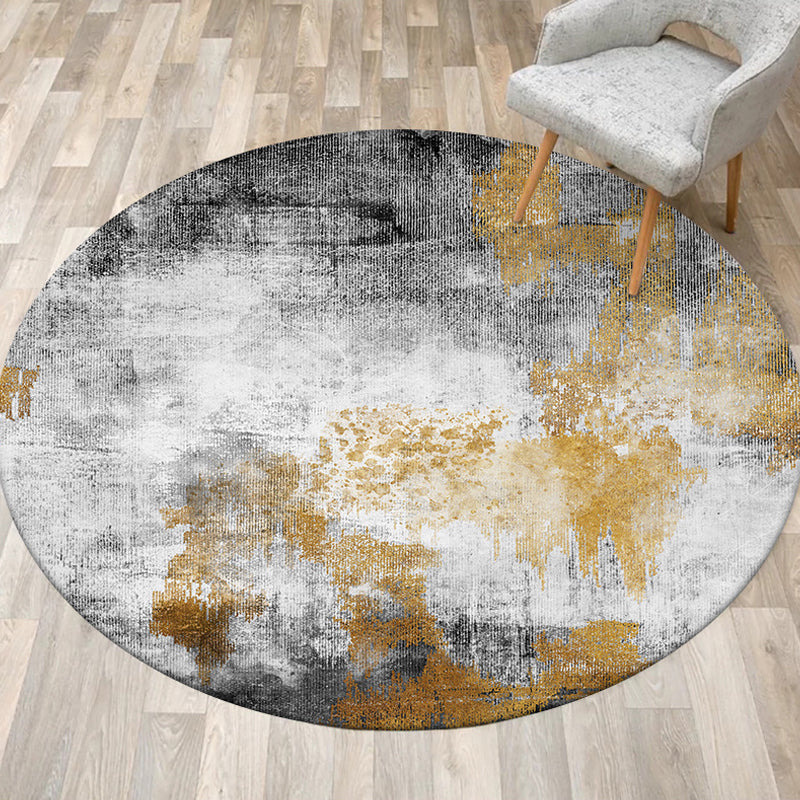 Casual Industrial Style Rug Polyester Abstract Pattern Area Carpet Non-Slip Backing Pet Friendly Area Carpet f - view 4