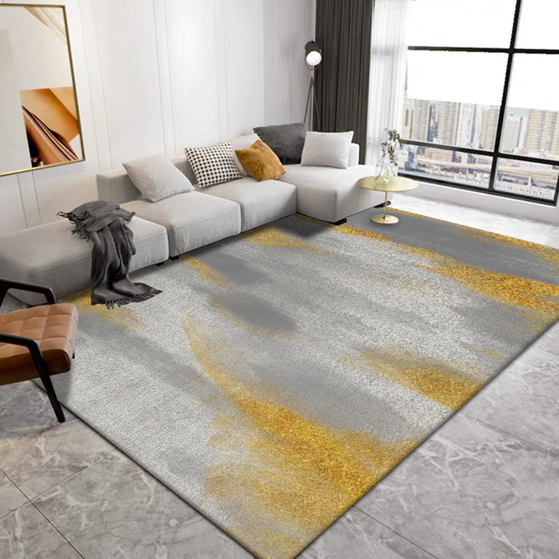 Creative Industrial Rug Polyester Watercolor Pattern Carpet Pet Friendly Area Rug for Bedroom - view 5