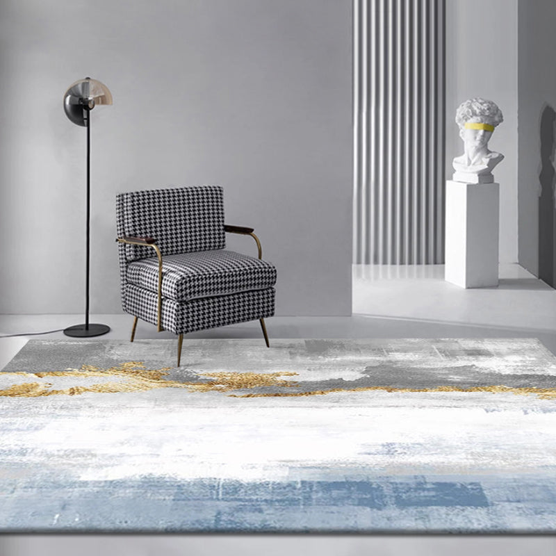 Creative Industrial Rug Polyester Watercolor Pattern Carpet Pet Friendly Area Rug for Bedroom - view 4