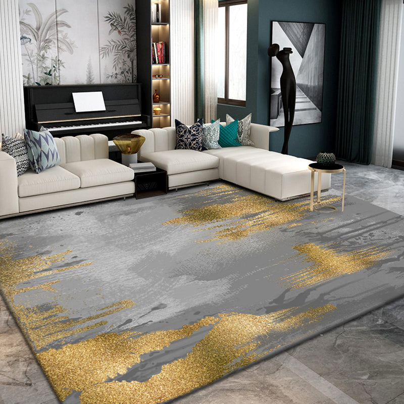 Creative Industrial Rug Polyester Watercolor Pattern Carpet Pet Friendly Area Rug for Bedroom - view 2