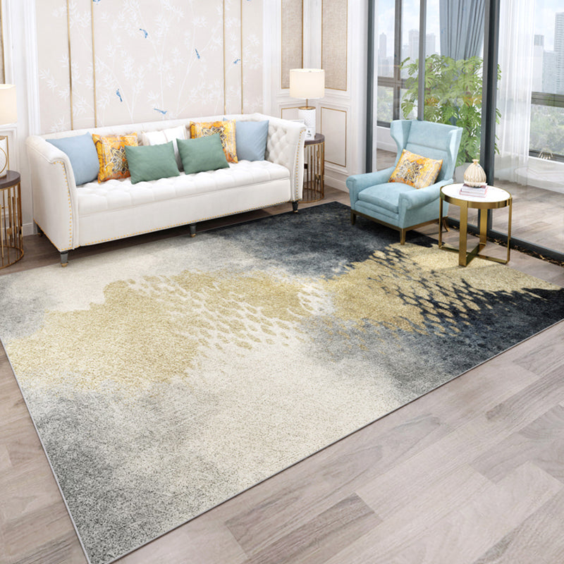 Funky Abstract Rug Multicolor Industrial Rug Polyester Machine Washable Non-Slip Pet Friendly Carpet for Parlor