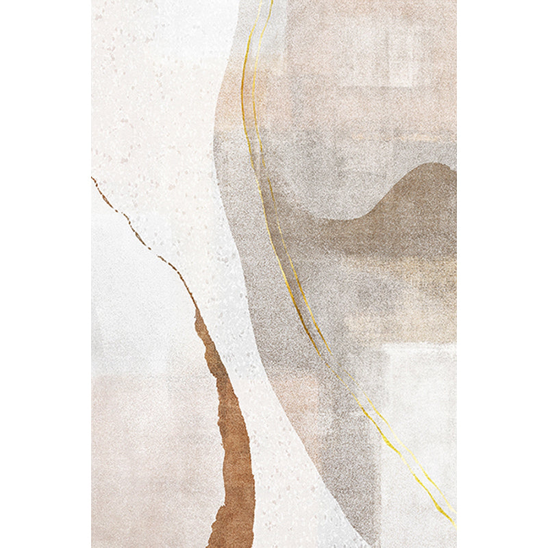 Brown Parlour Rug Simplicity Abstract Rug Polyester Machine Washable Non-Slip Backing Area Rug - Clearhalo - 'Area Rug' - 'Rug' - 1897891