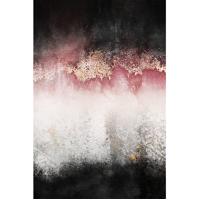 Modern Living Room Rug Black and Pink Abstract Rug Polyester Machine Washable Non-Slip Backing Pet Friendly Area Rug - Clearhalo - 'Area Rug' - 'Rug' - 1897903