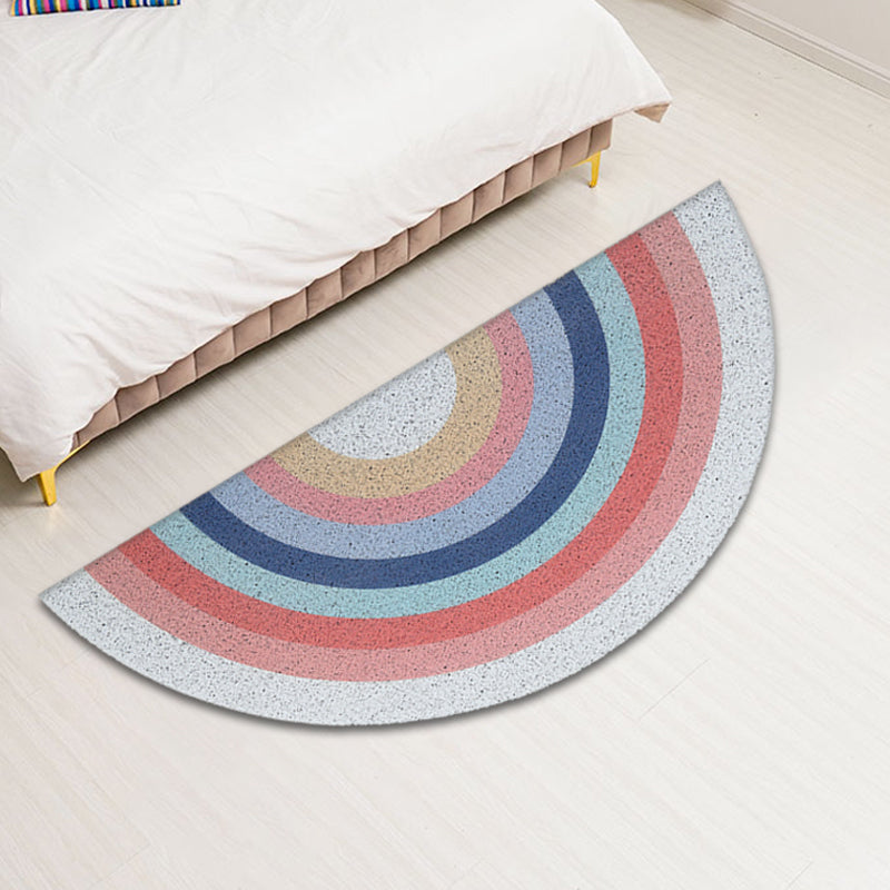 Colorblock Arch Indoor Rug Bright Novelty Carpet Vinyl Machine Washable Rug for Bedroom - Clearhalo - 'Area Rug' - 'Rug' - 1897954