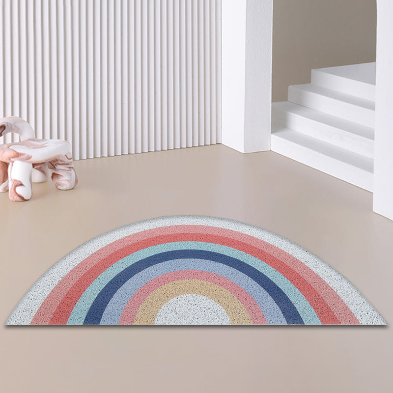 Colorblock Arch Indoor Rug Bright Novelty Carpet Vinyl Machine Washable Rug for Bedroom - Clearhalo - 'Area Rug' - 'Rug' - 1897956